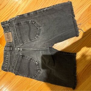 Lee Black Denim Cutoff Shorts